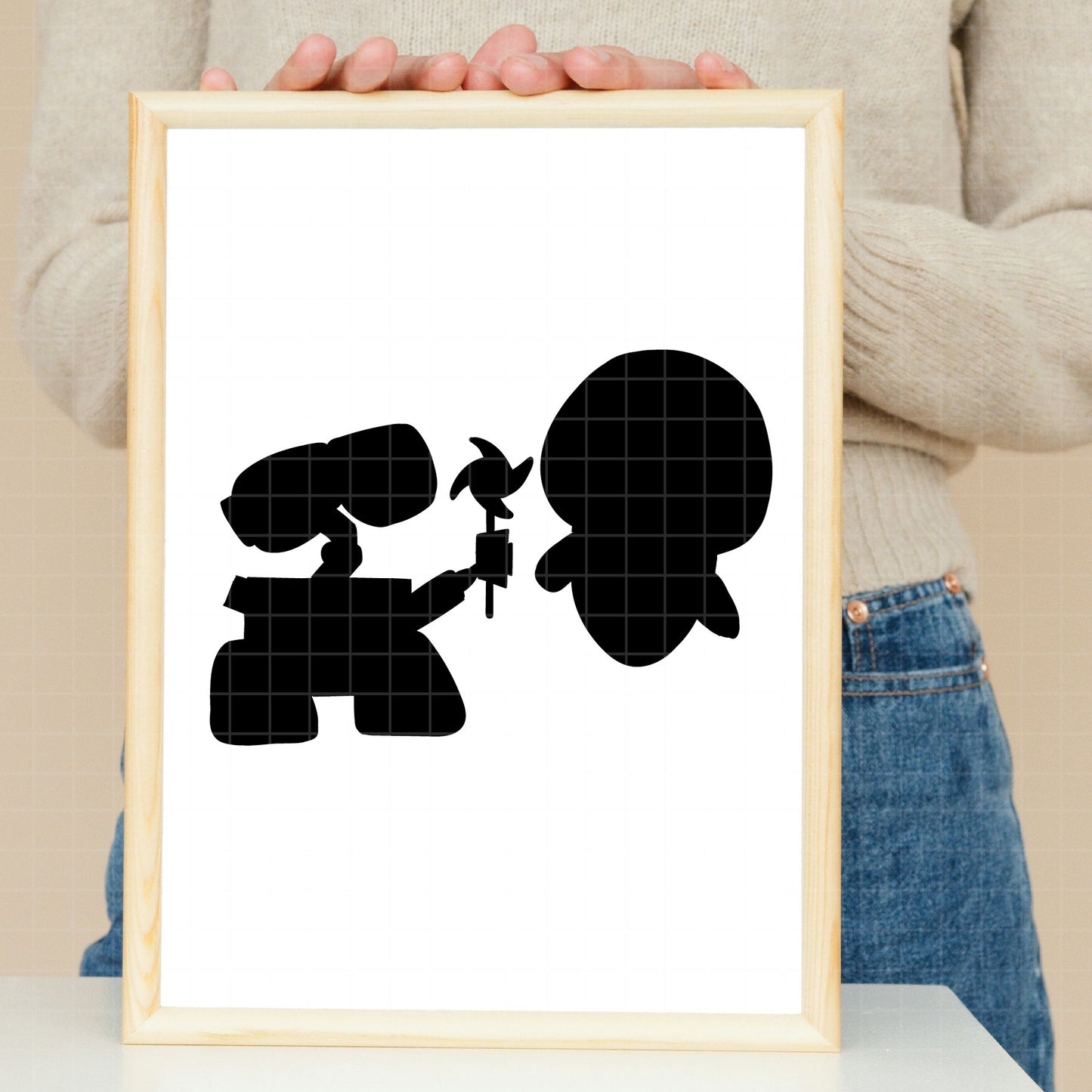 COD3088 - Wall e svg, Wall-e png, Disney svg, walle lineart clipart, wall e dtf, walle silhouette
