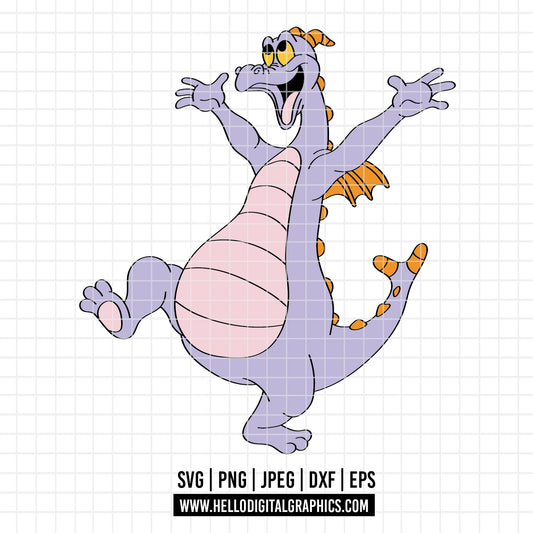 COD3091 - Figment Epcot Png - Svg, Figment Png, Retro Figment Png, Figment The Dragon, Epcot Figment Png, Figment One Little Spark, Purple Dragon Png