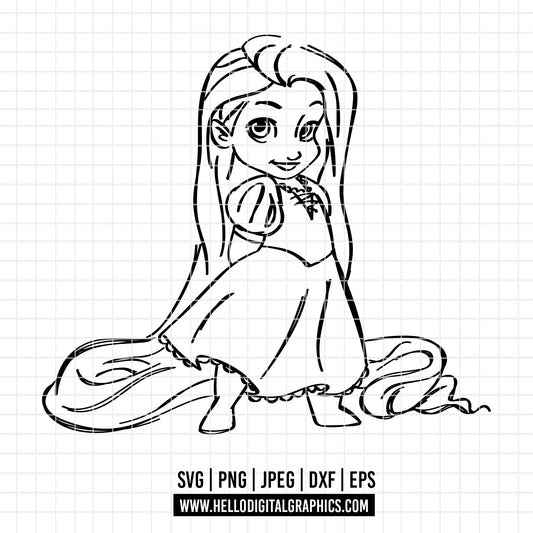 COD3093 - Tangled svg, tangled princess svg, rapunzel svg, Rapunzel svg, disney svg, cutting files for cricut