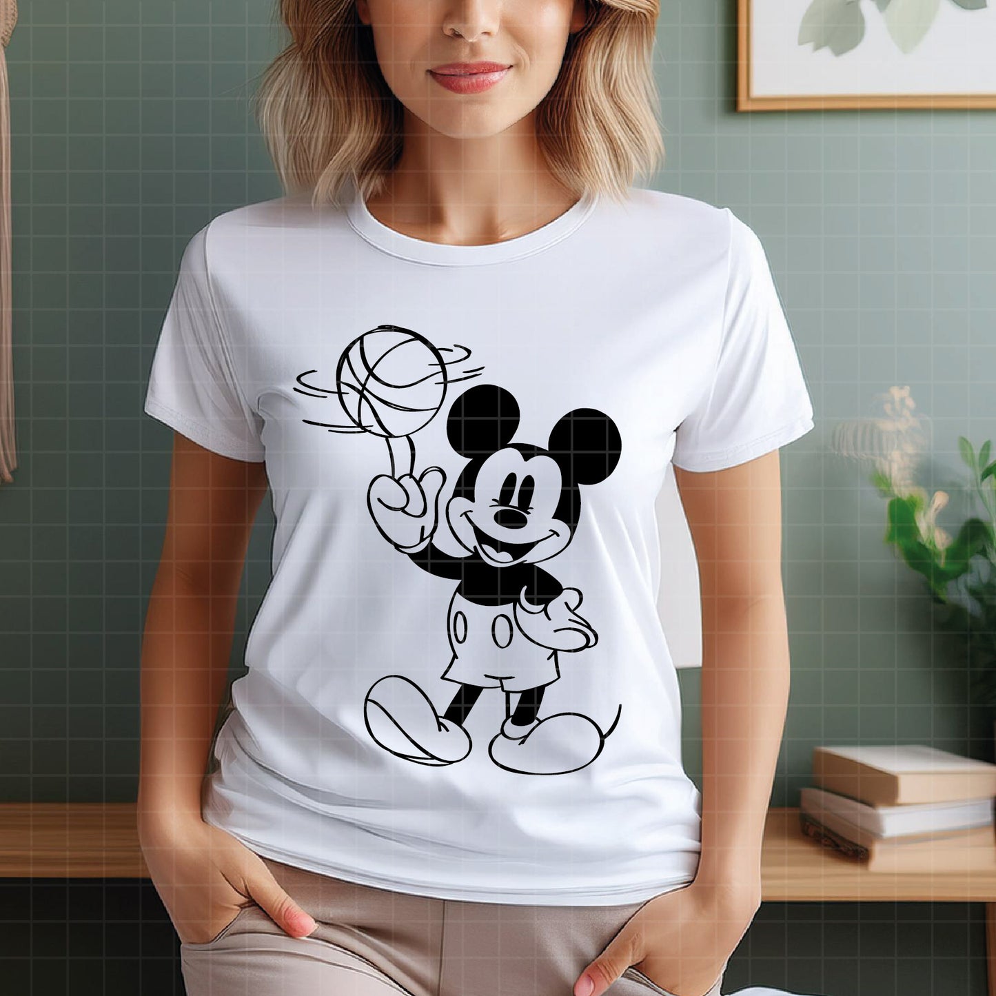 COD3105- Mickey Mouse Basquet Head Svg, Mickey svg, Disney svg
