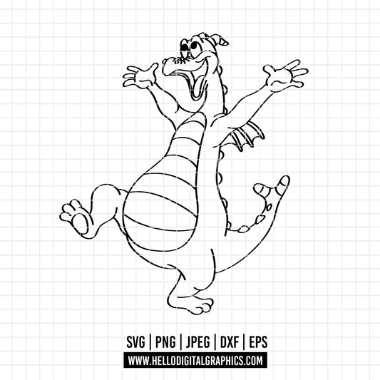 COD3107 - Figment Epcot Png - Svg, Figment Png, Retro Figment Png, Figment The Dragon, Epcot Figment Png, Figment One Little Spark, Purple Dragon Png