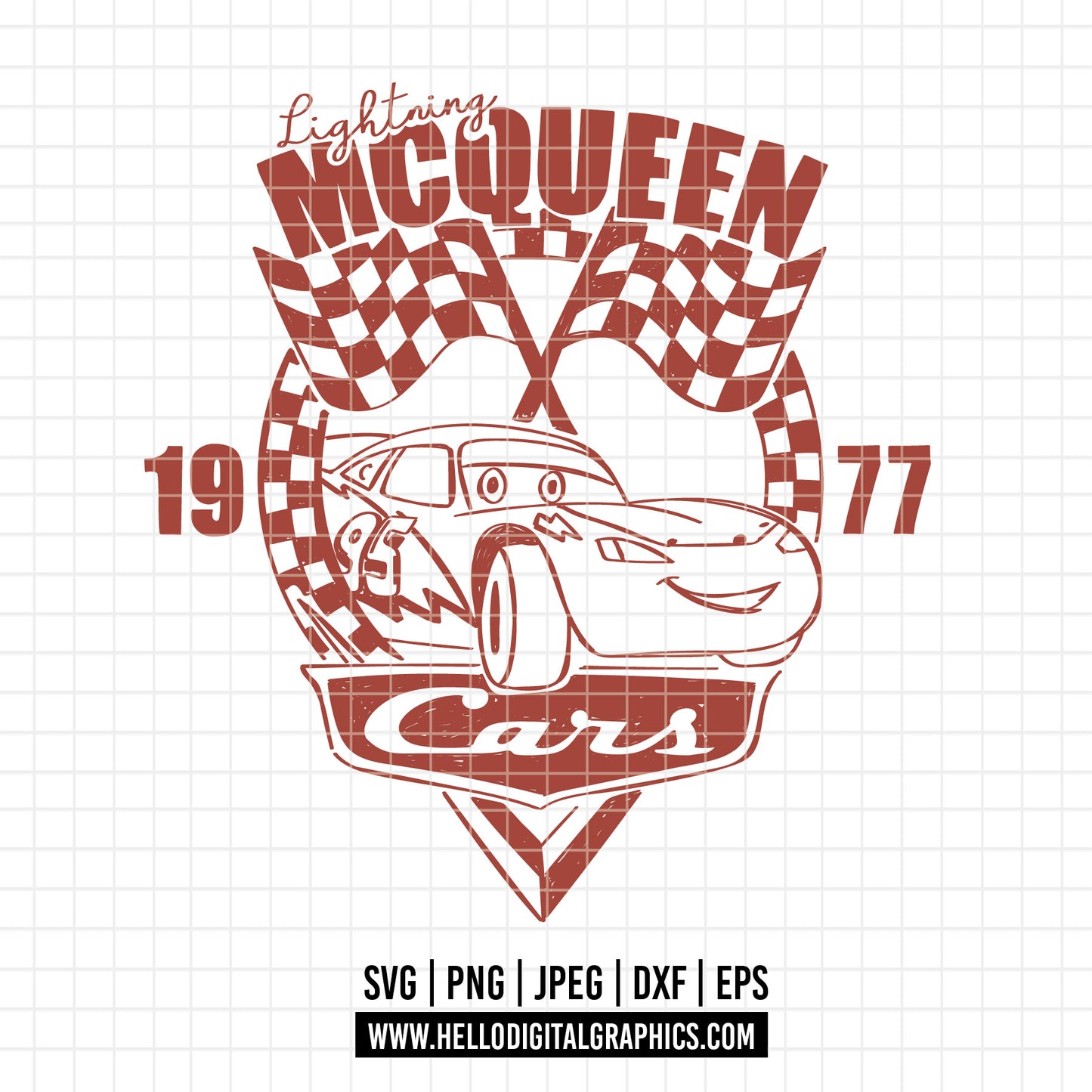COD3110 - Cars Png, Ka Chow Svg, Lightning McQueen Png, Think Fast Cars Png, Png Cars