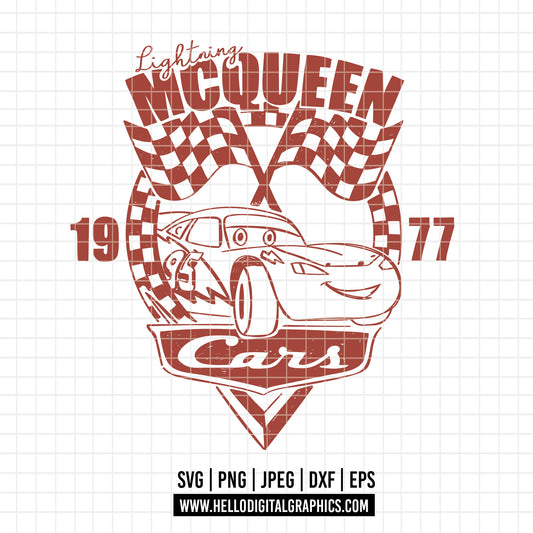 COD3110 - Cars Png, Ka Chow Svg, Lightning McQueen Png, Think Fast Cars Png, Png Cars