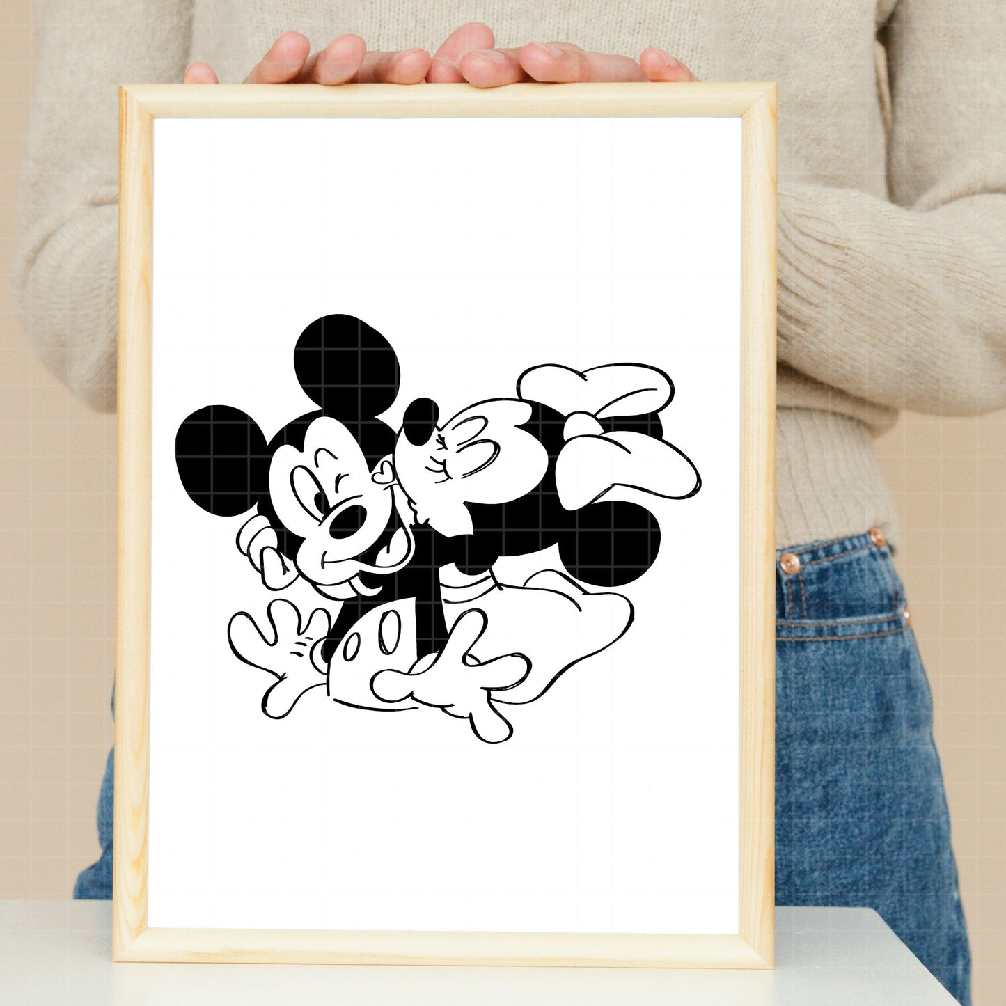 COD3112 - Mickey and minnie sketch svg, Mickey Svg, Disney svg, Magical svg, Mickey face svg