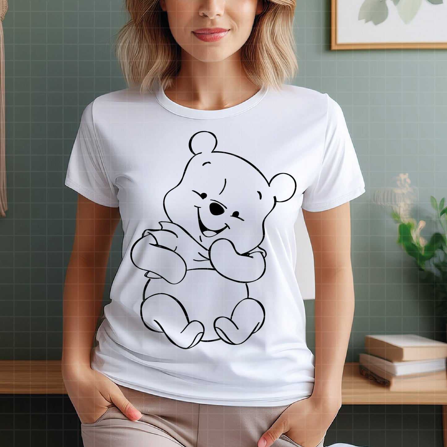 COD3113 - Pooh svg, Winnie Pooh  svg, Winnie Pooh christmas cut file, disney svg, disney christmas svg