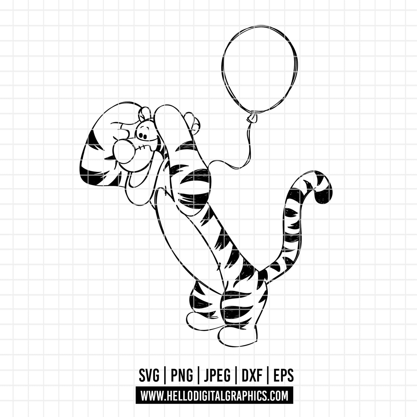 COD3124 - Tigger svg, tigger png, tigger clipart, Winnie Pooh  svg, Winnie Pooh, disney svg