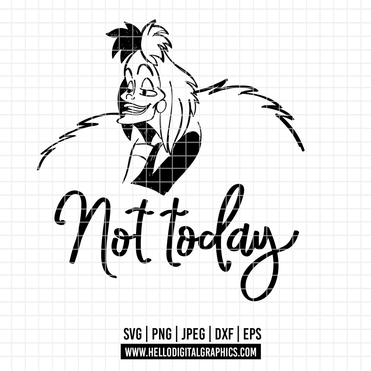 COD3125 - Cruella svg, Dalmatian svg, dog svg, dalmatian cut file, puppy outline svg, disney svg