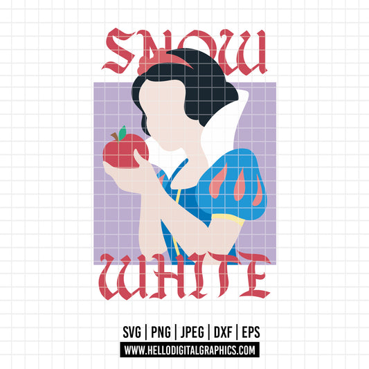 COD3128 -Snow White png, Princess png, Snow White and the Seven Dwarfs png, outline png, disney png