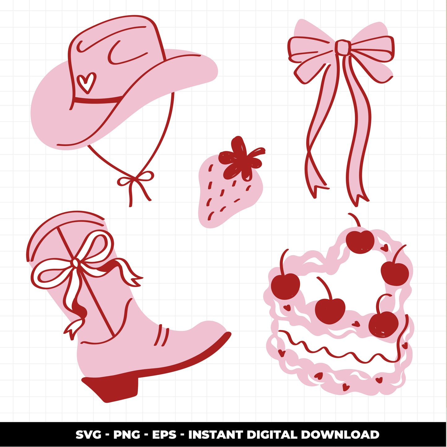 COD3132 - Doodle  bow coquette clipart, Frames Clipart, Aesthetic frames Clipart, frames printable