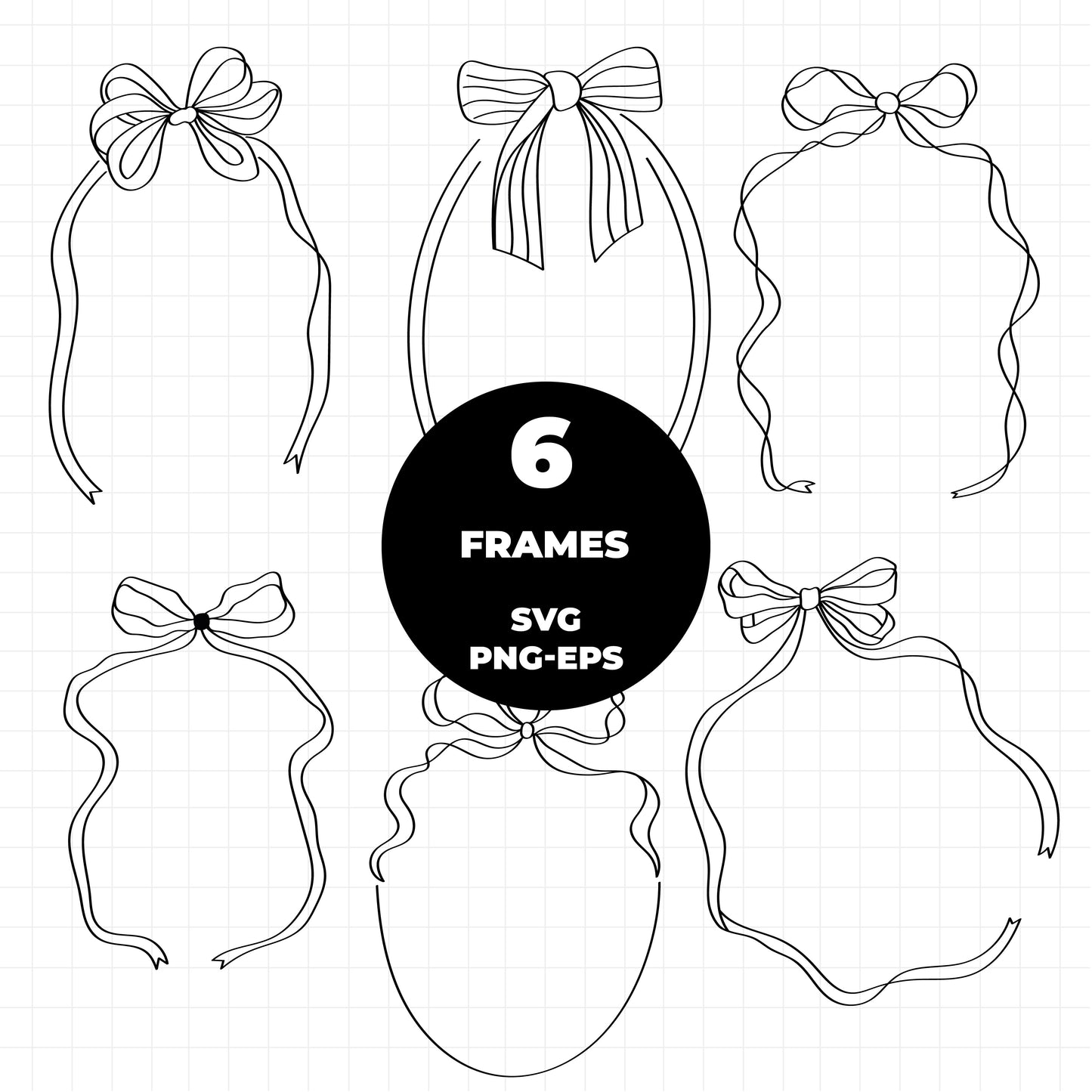 COD3134 - Doodle clipart, Frames Clipart, Aesthetic frames Clipart, frames printable, frames svg
