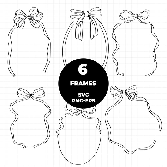 COD3134 - Doodle clipart, Frames Clipart, Aesthetic frames Clipart, frames printable, frames svg