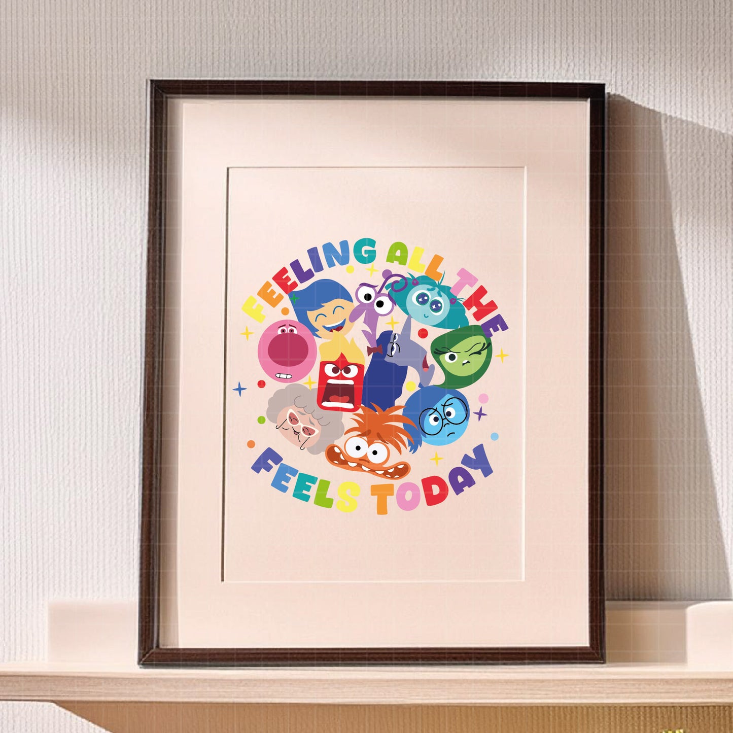 COD3138 - Feeling all the feels today svg, Anxiety Inside Out 2 svg, Inside Out 2 Clipart PNG