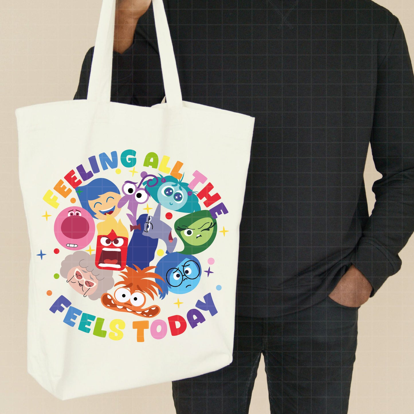 COD3138 - Feeling all the feels today svg, Anxiety Inside Out 2 svg, Inside Out 2 Clipart PNG
