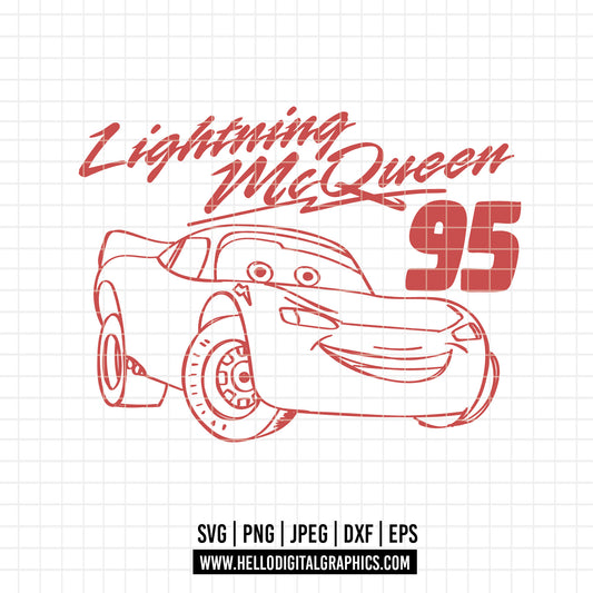 COD3143 - Cars Png, Ka Chow Svg, Lightning McQueen Png, Think Fast Cars Png, Png Cars