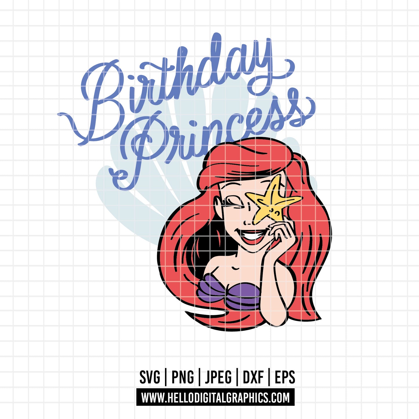 COD3145- Little Mermaid svg, Ariel svg, Outline Svg, Princess svg, disney svg, Cricut, Silhouette