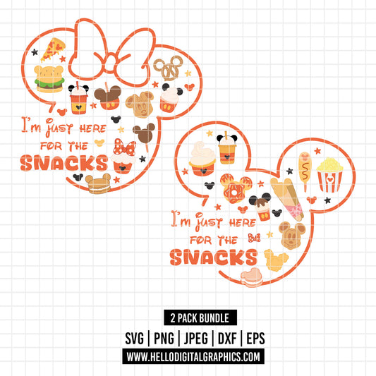COD3146- snackgoals svg, Snacks svg, Mickey Mouse Ears Head, Disney svg, mickey svg, Silhouette