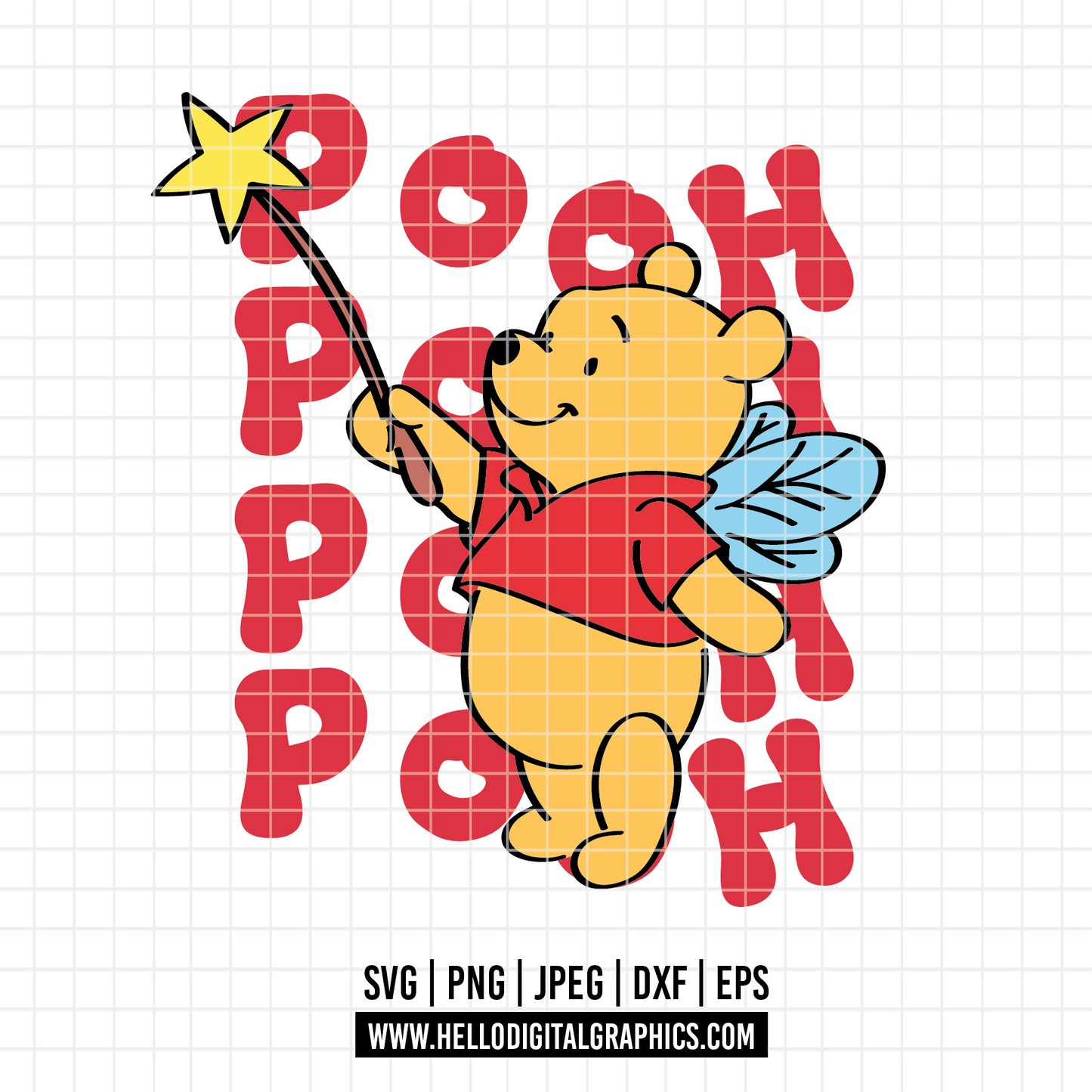 COD3148 - Winnie the Pooh easter svg, pooh png, classic winnie the pooh svg, baby shower svg