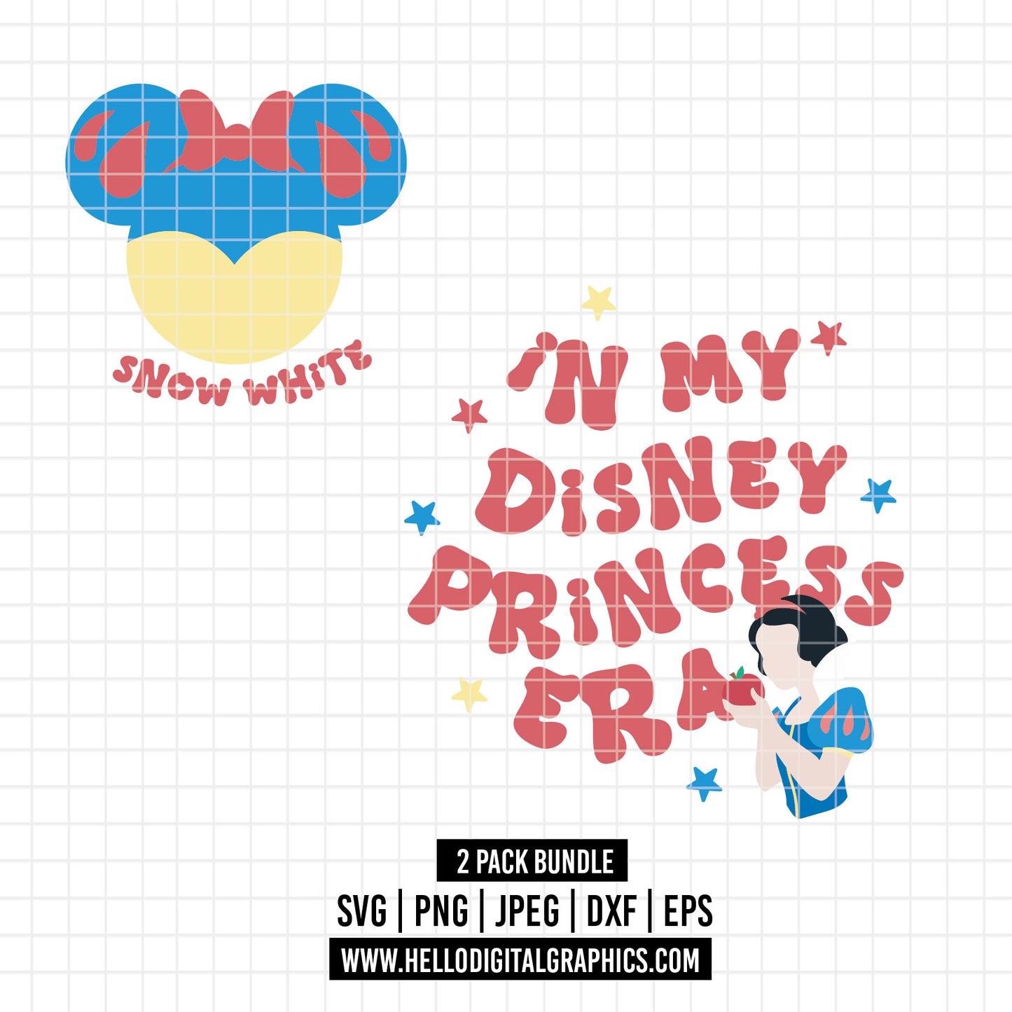 COD3149 -Snow White png, Princess png, Snow White and the Seven Dwarfs png, outline png