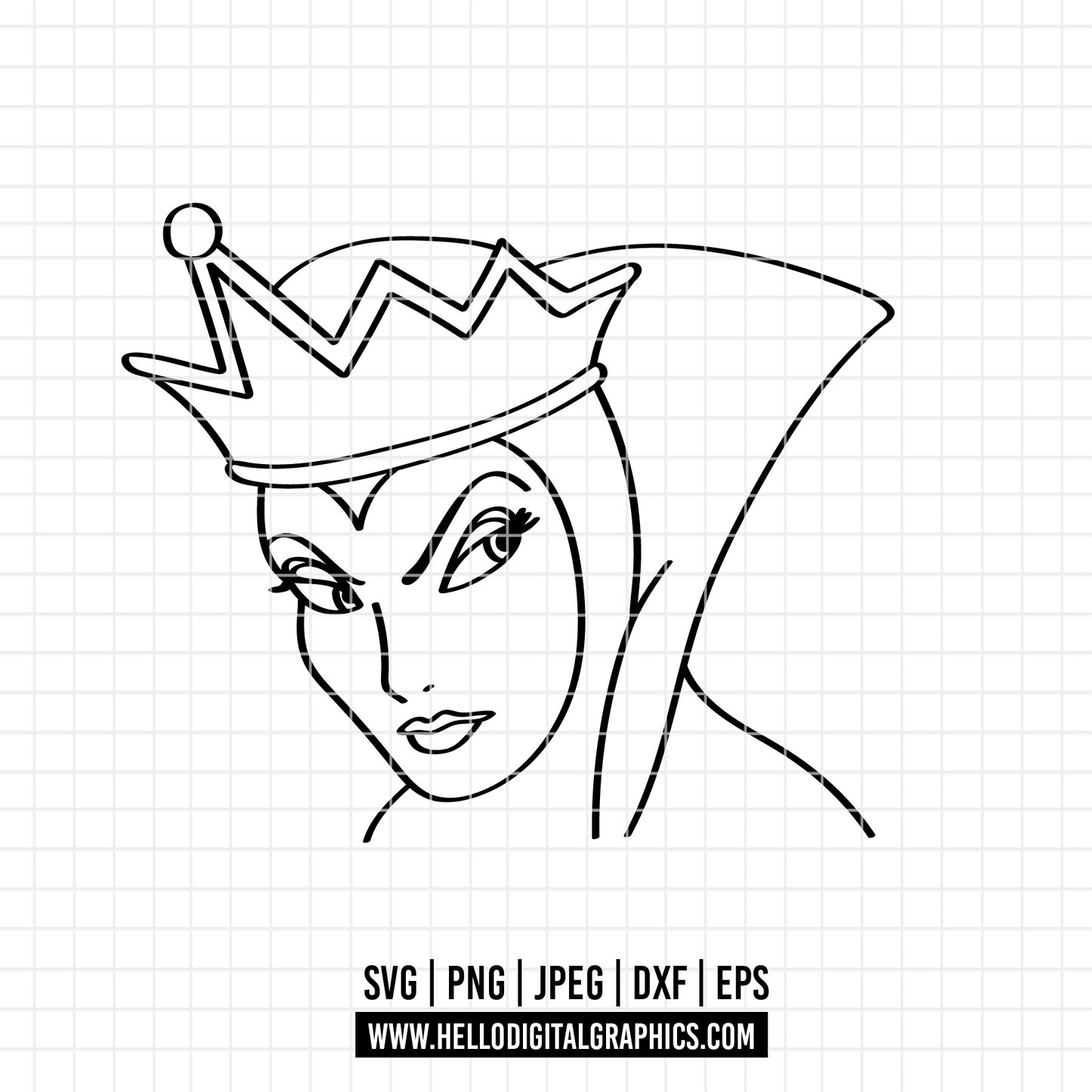 COD3151 -Snow White png, Princess png, Snow White and the Seven Dwarfs png, outline png