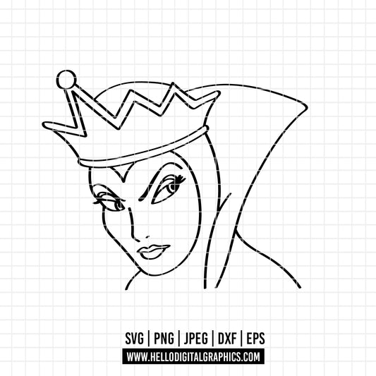 COD3151 -Snow White png, Princess png, Snow White and the Seven Dwarfs png, outline png