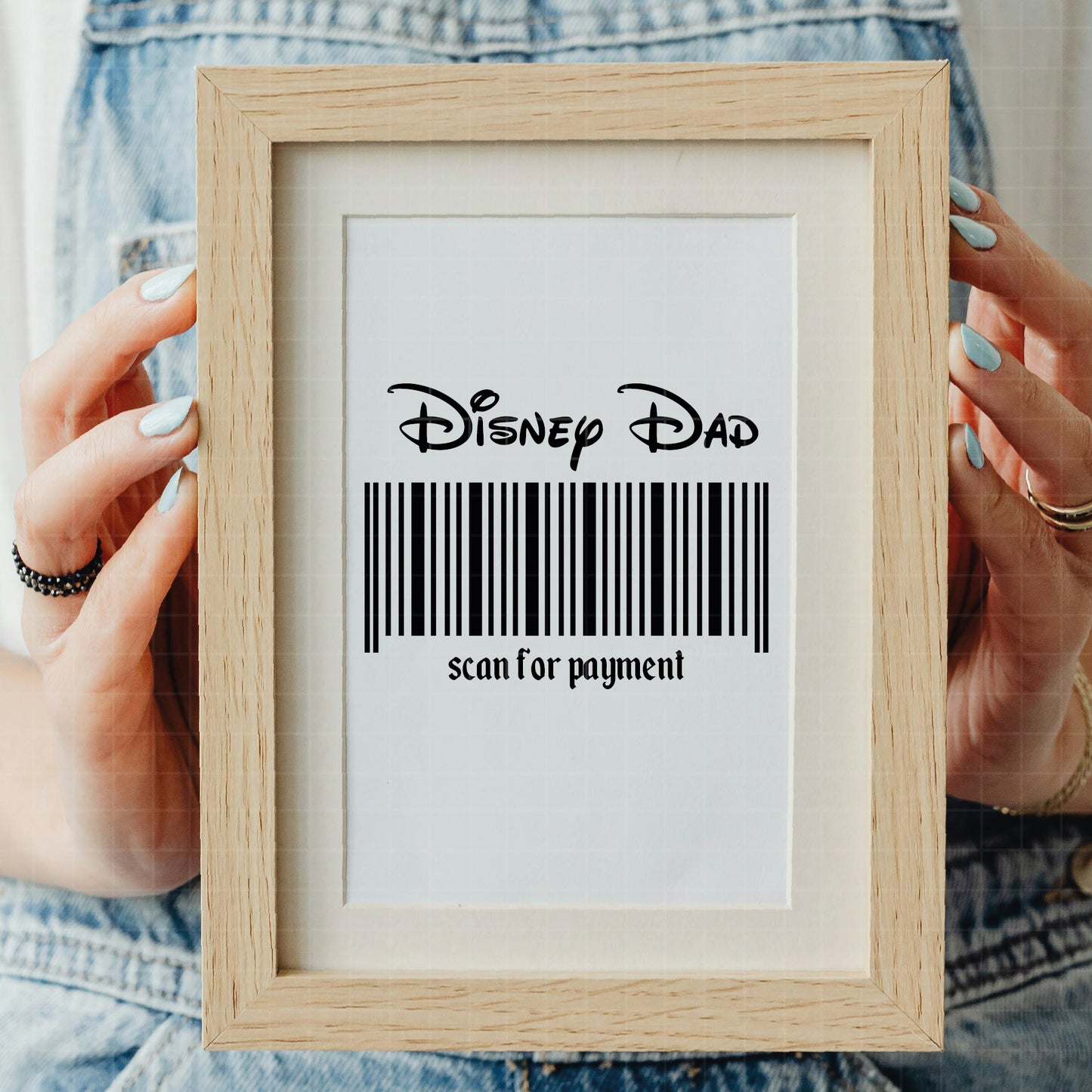 COD3152- Barcode Disney dad svg, disney mom svg, uncle svg, disney svg, Silhouette, Cricut