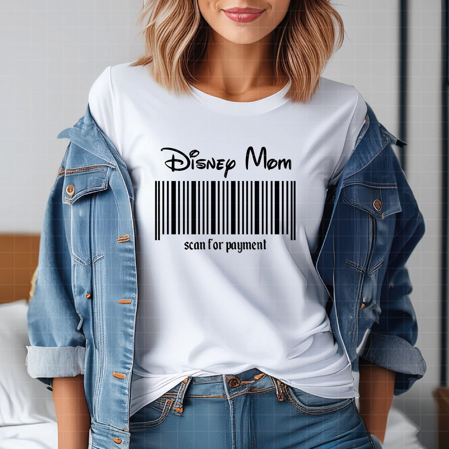COD3152- Barcode Disney dad svg, disney mom svg, uncle svg, disney svg, Silhouette, Cricut