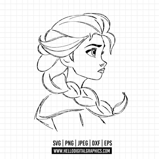 COD3160 - Frozen svg, Elsa svg, Anna svg, Winter elsa cut files for cricut silhouette, Princess svg, Disney svg