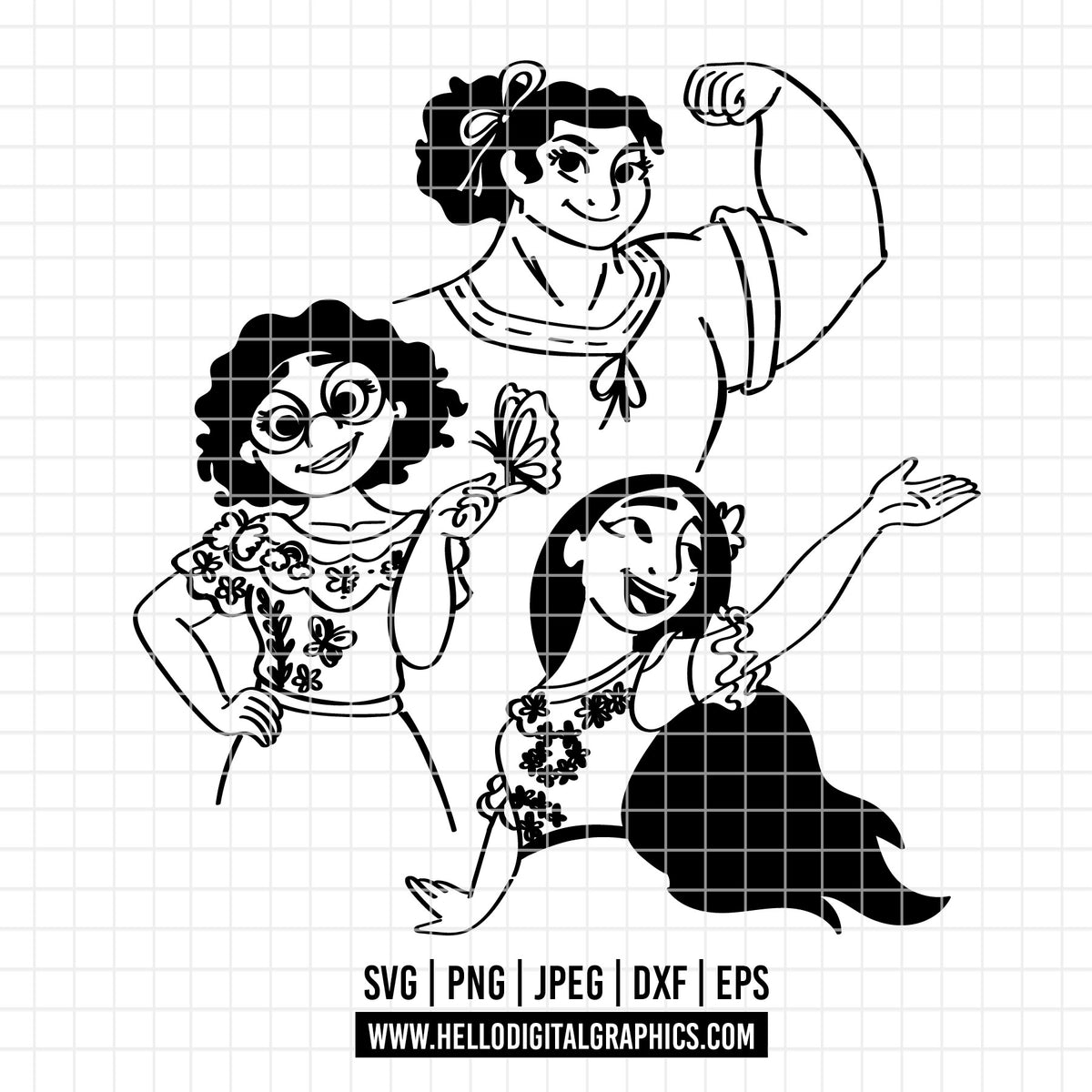 COD3166 - Isabela Madrigal PNG, Isabela Madrigal svg, sublimation PNG, Encanto iron on, Coloring Pages svg