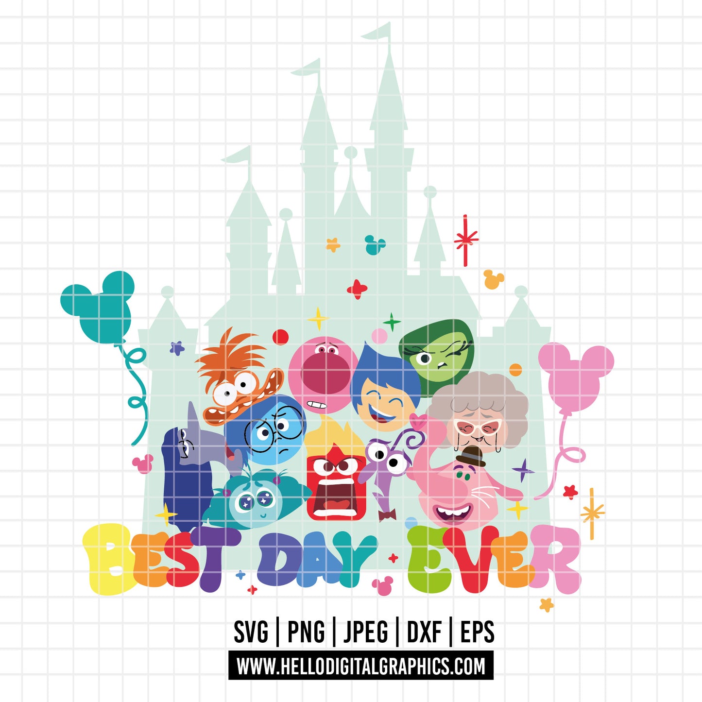 COD3167 - Feeling all the feels today svg, Anxiety Inside Out 2 svg, Inside Out 2 Clipart