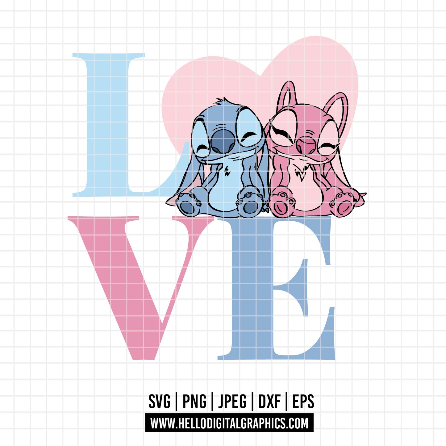 COD3178 - Stitch and angel svg, Lilo svg, Ohana svg, Stitch svg, Disney svg, Cricut, Silhouette, Ohana means family svg