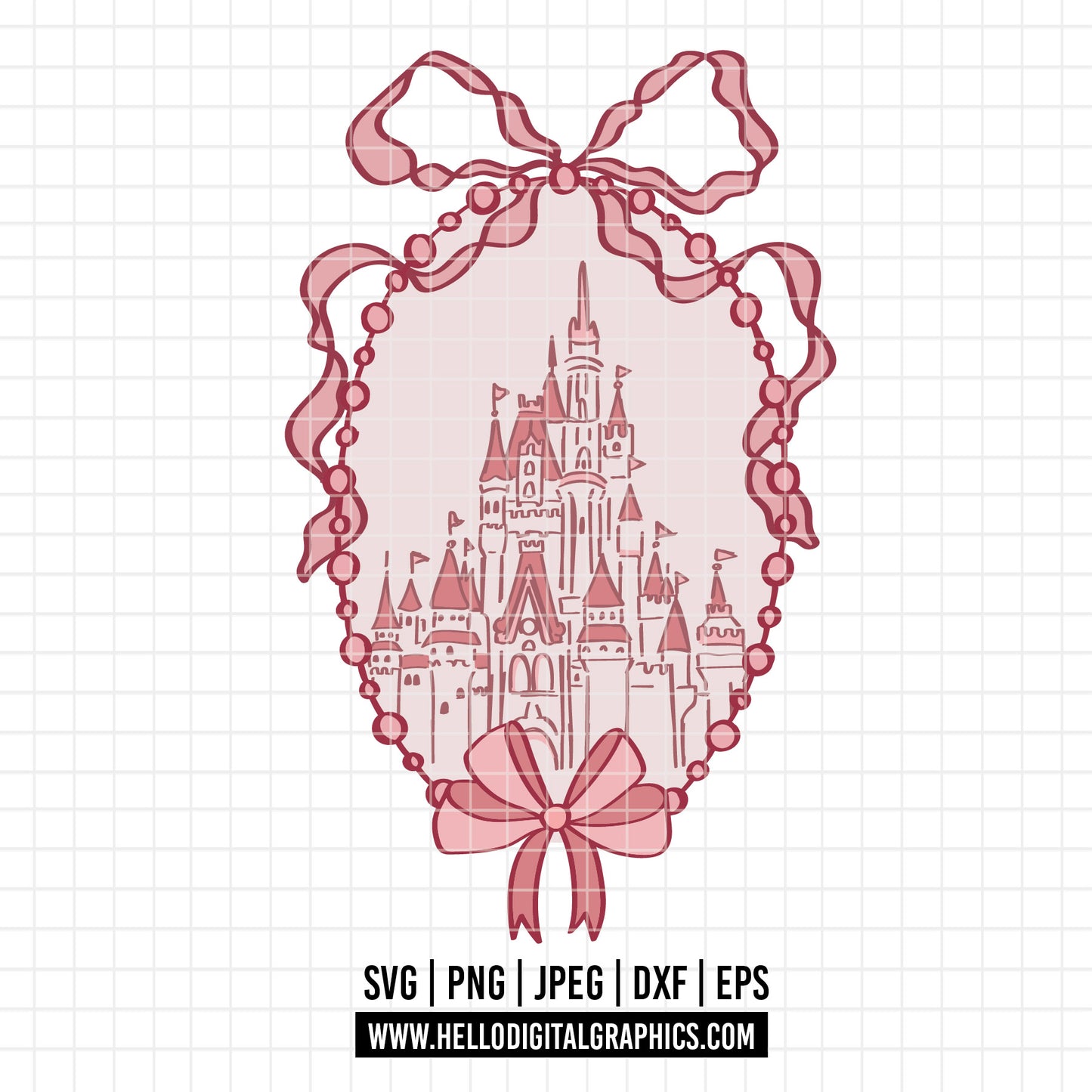 COD3179 - Castle svg, disney castle svg, disney svg, tinker bell svg, cricut, silhouette