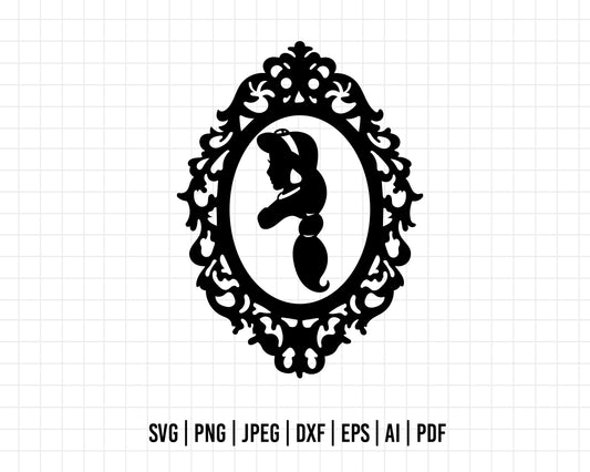 COD318- Jasmine Svg, Princess Svg, Indian Princess svg, Arabian Princess SVG, Aladdin svg, Princess svg, silhouette svg, disney svg