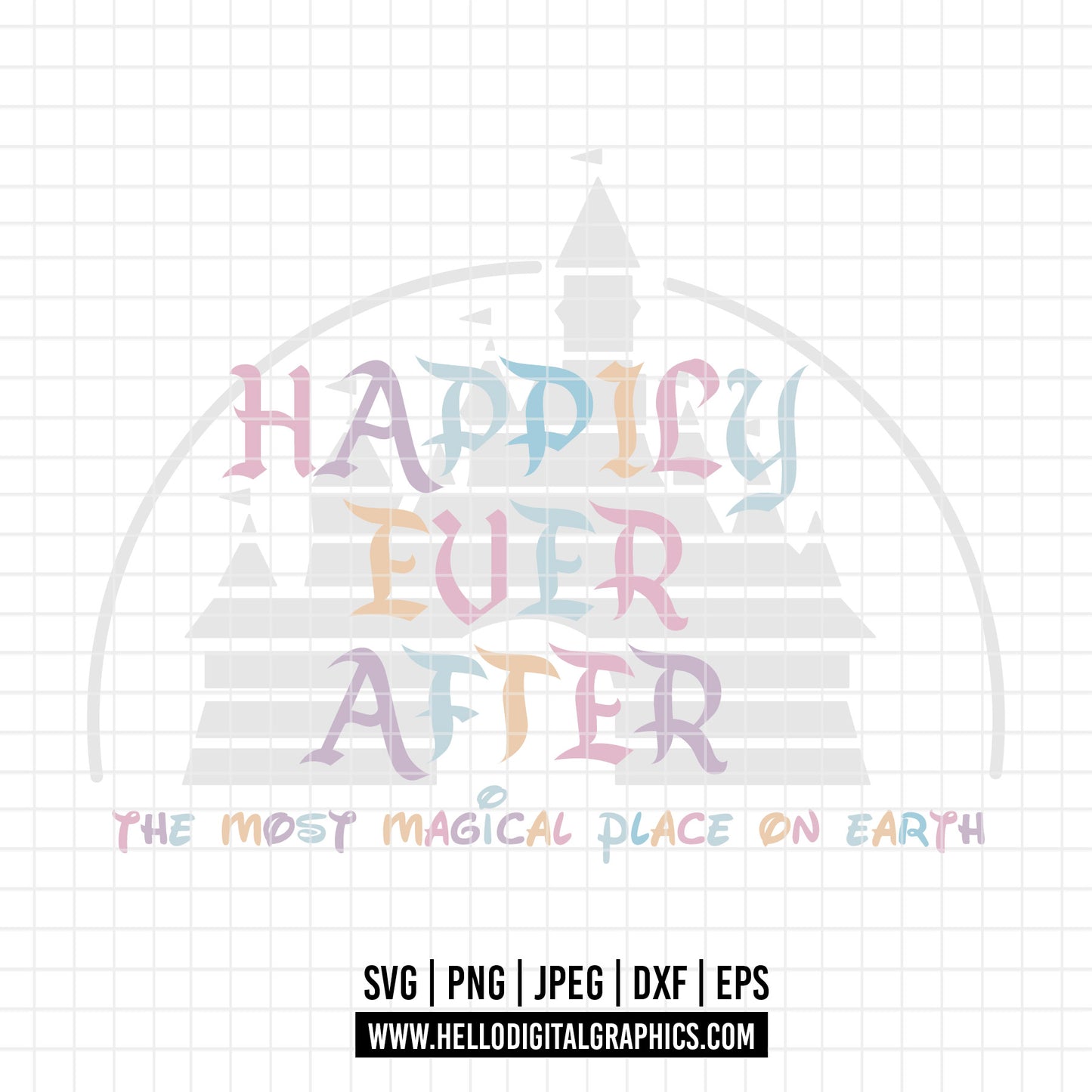 COD3180 - Castle svg, disney castle svg, disney svg, tinker bell svg, cricut, silhouette