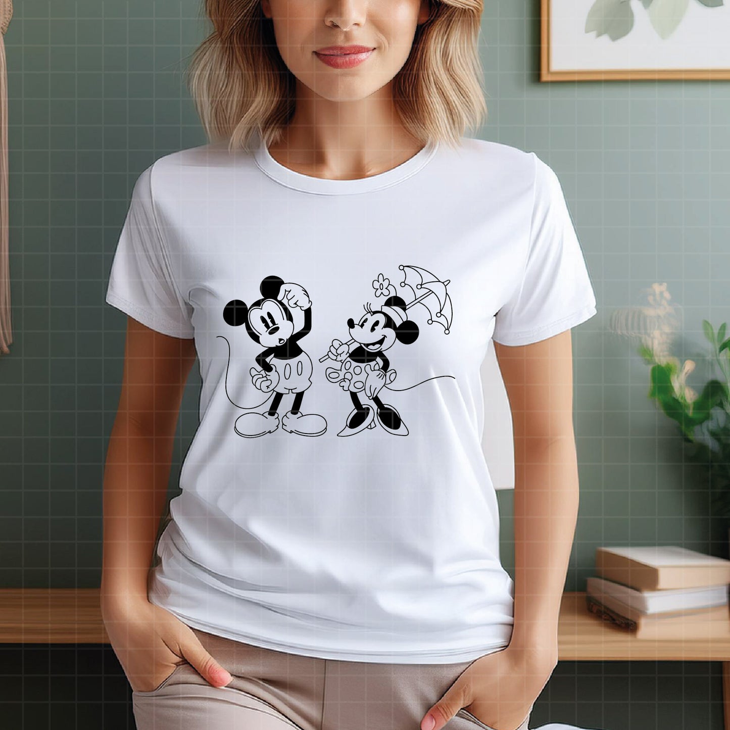 COD3182 - Mickey and minnie svg, Disney svg, mickey svg, minnie svg, Silhouette, Cricut
