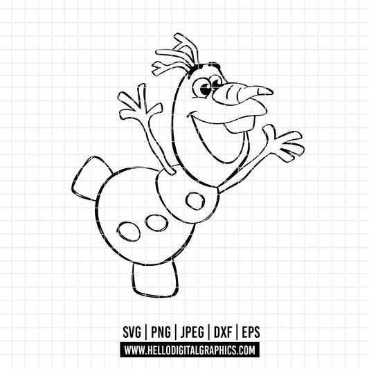 COD3183 - Olaf svg, Best day ever svg, frozen svg, outline svg, cricut silhouette, Disney svg, Olaf