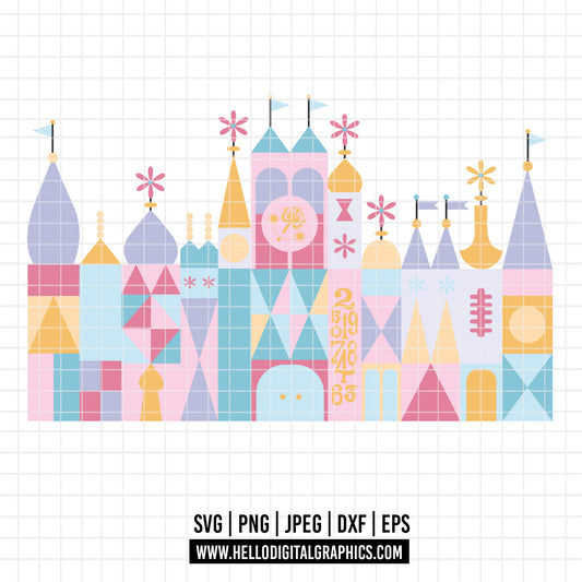 COD3185 - it's a small world disney SVG, EPS, PNG - Disney -Inspired 'It's a small world' numbers and quotes svg set. Craft Your magic