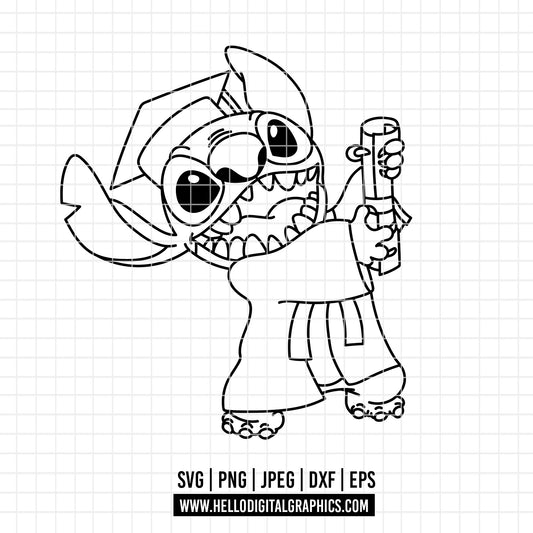 COD3190 - Stitch grad svg, stitch school svg,  Best teacher ever svg,  school heart svg