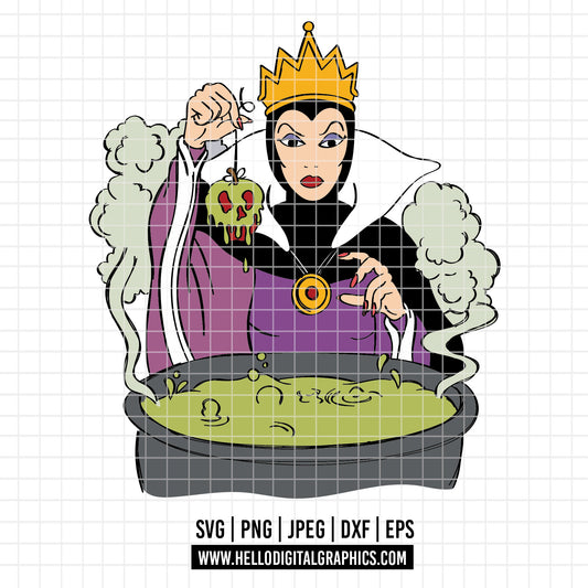 COD3192 -Snow White png, Princess png, Snow White and the Seven Dwarfs png, outline