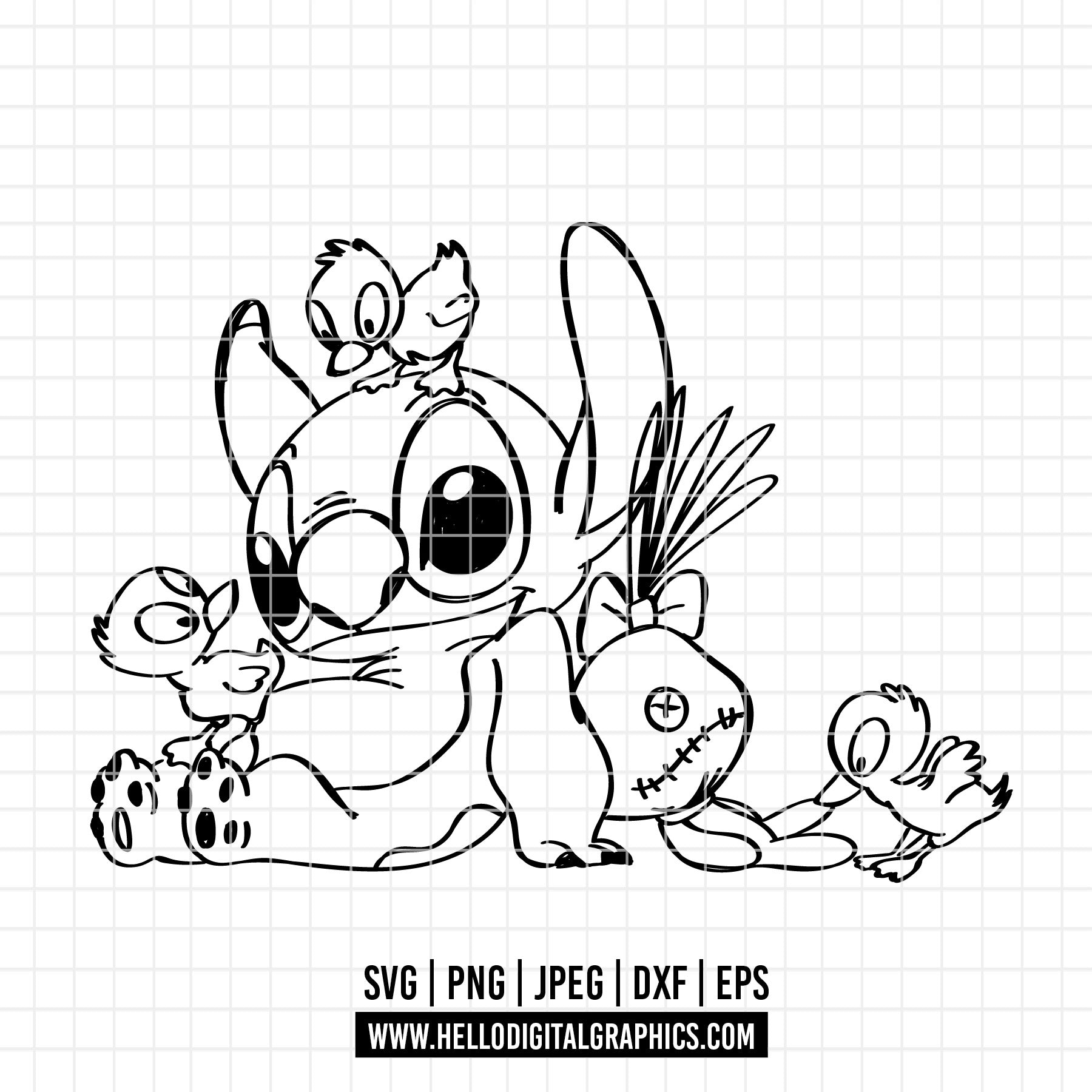 COD3193 - Stitch svg, Best teacher ever svg, disney svg, stitch sketch ...