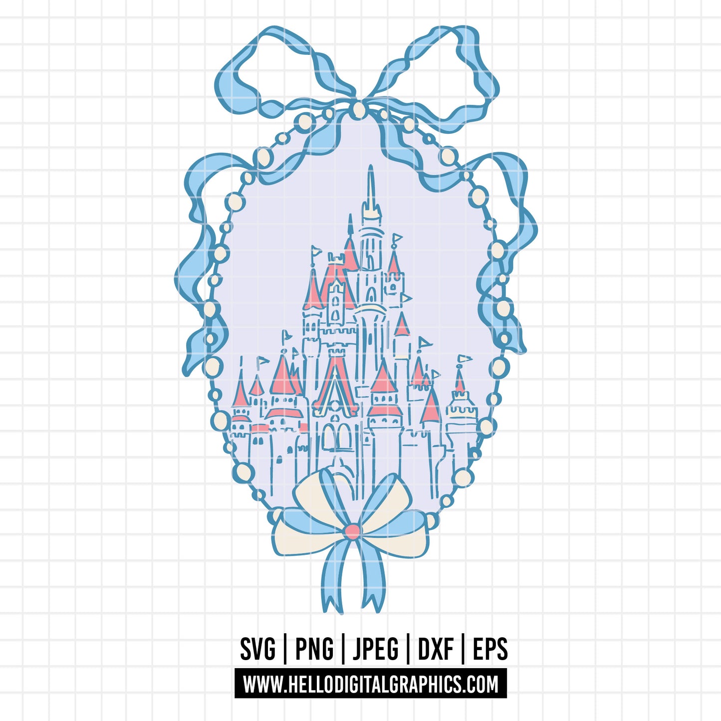 COD3205 - Castle svg, disney castle svg, disney svg, tinker bell svg, cricut, silhouette