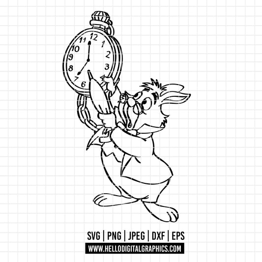 COD3217 - Alice in wonderland svg, Alice sketch svg, disney svg, Silhouette, Cricut