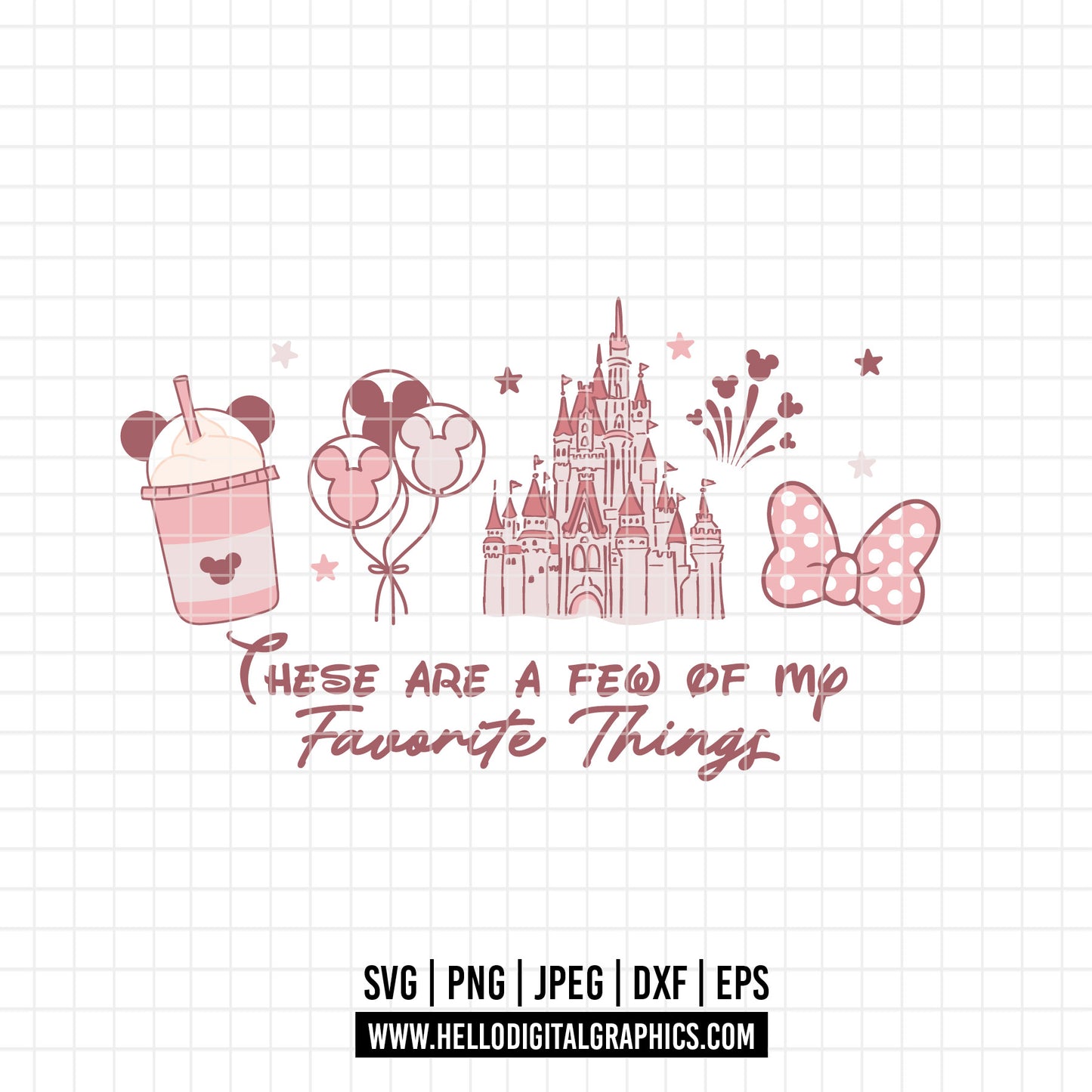 COD3219 - Castle svg, disney castle svg, disney svg, tinker bell svg, cricut, silhouette