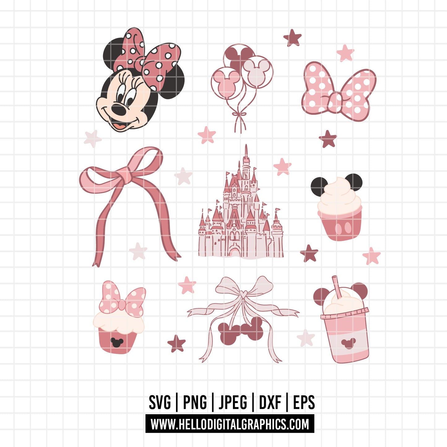 COD3221 - Castle svg, disney castle svg, disney svg, tinker bell svg, cricut, silhouette