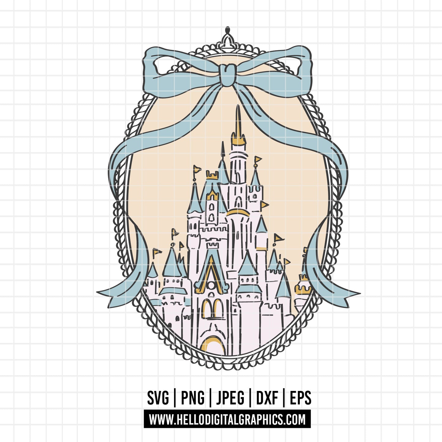 COD3229 - Castle svg, disney castle svg, disney svg, tinker bell svg, cricut, silhouette