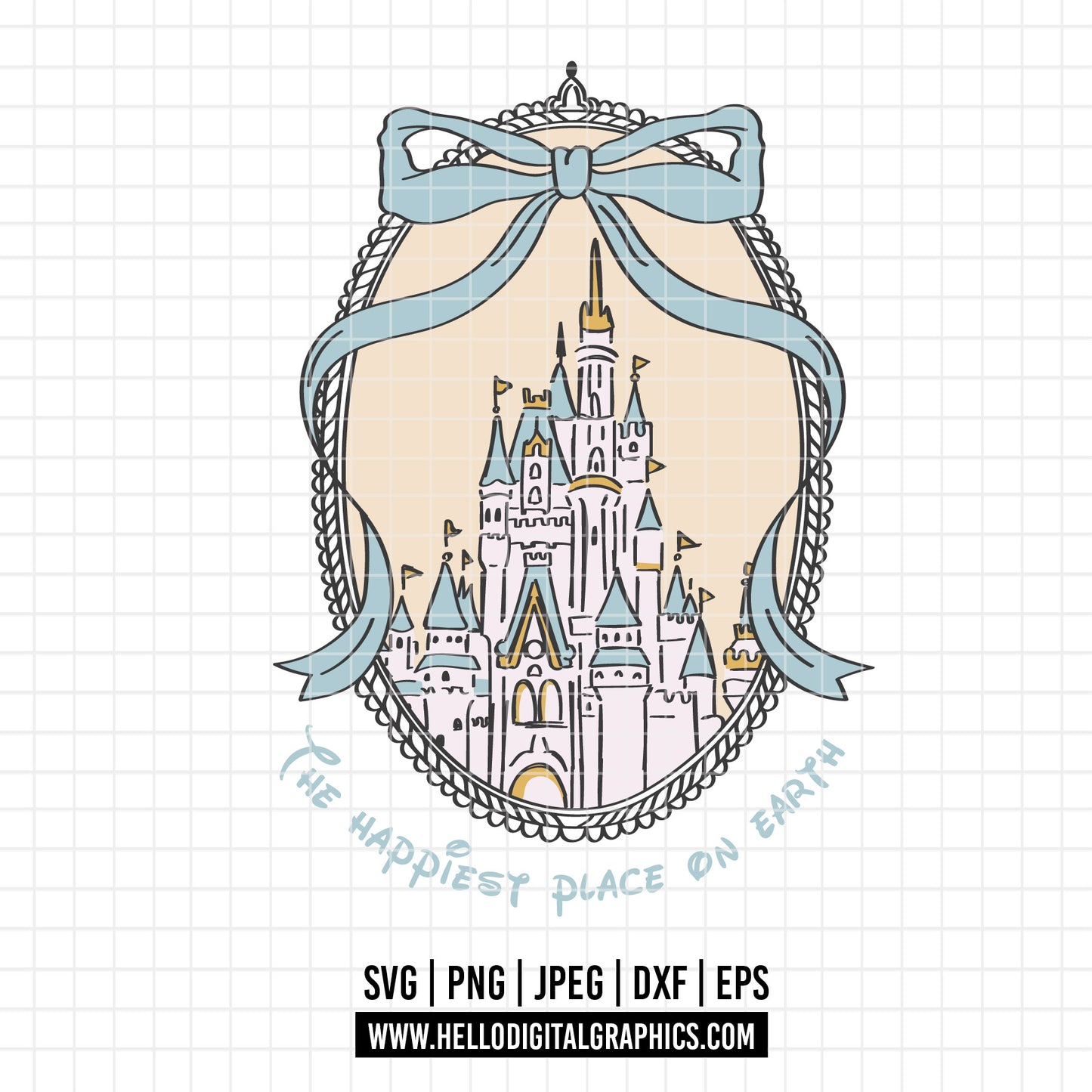 COD3234 - Castle svg, disney castle svg, disney svg, tinker bell svg, cricut, silhouette