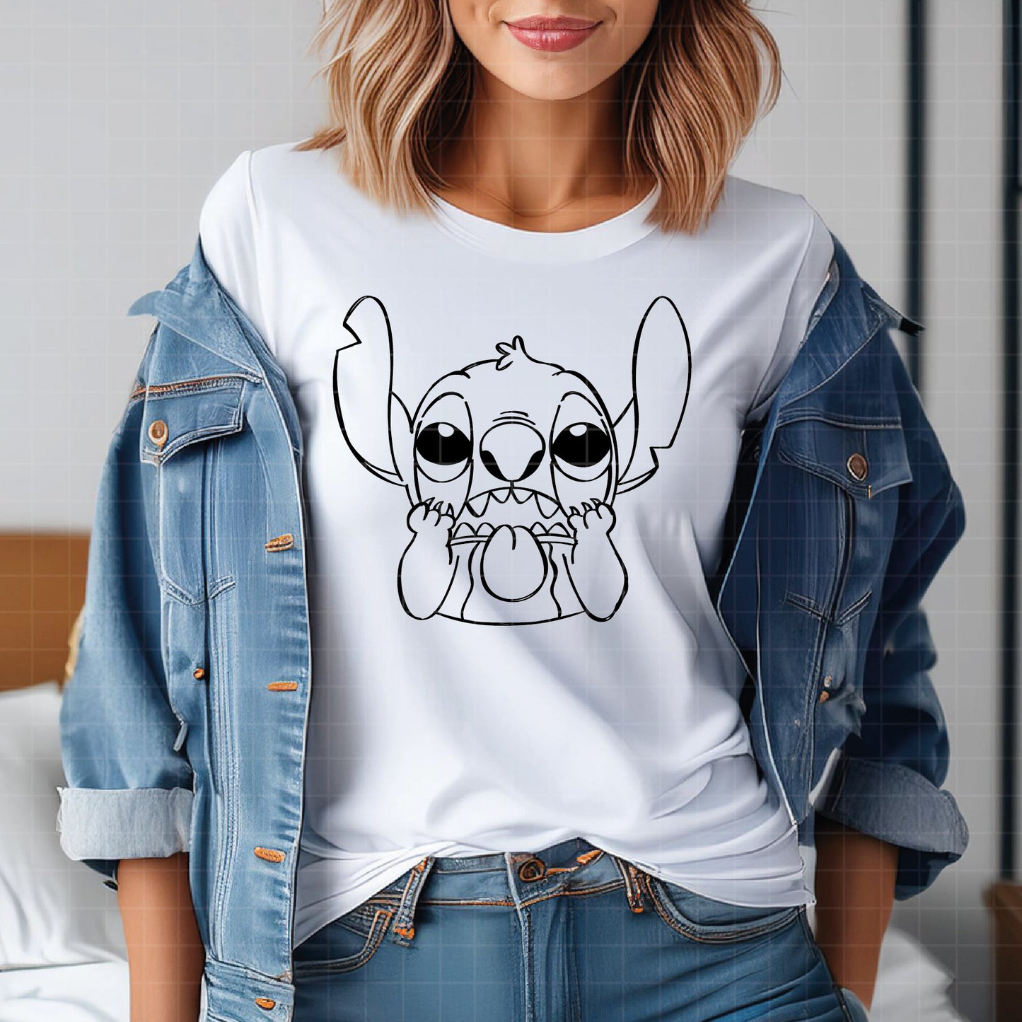 COD3242 - Stitch svg, Best teacher ever svg, disney svg, stitch sketch png