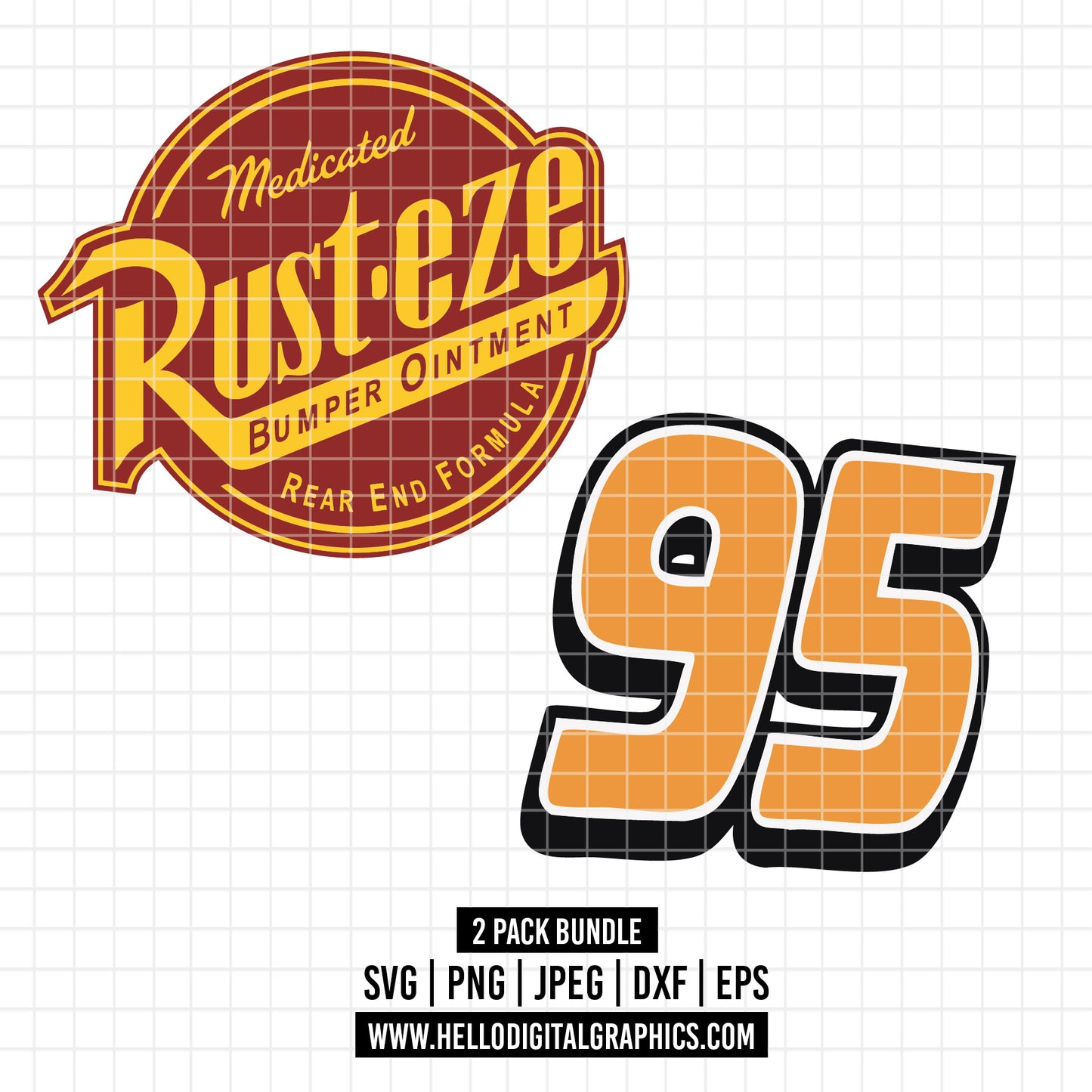 COD3243 - Rusteze svg, Cars Png, Ka Chow Svg, Lightning McQueen Png, Think Fast Cars Png