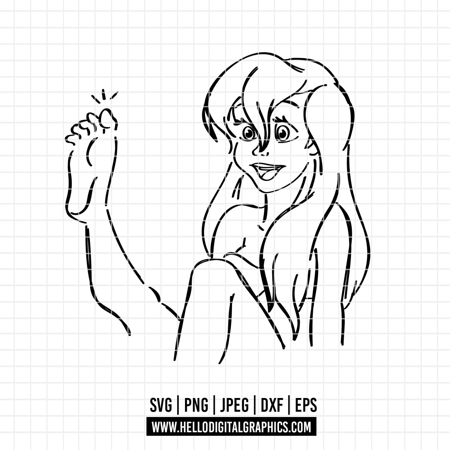 COD3245 - Little Mermaid svg, Ariel svg, Outline Svg, Princess svg, disney svg, Cricut