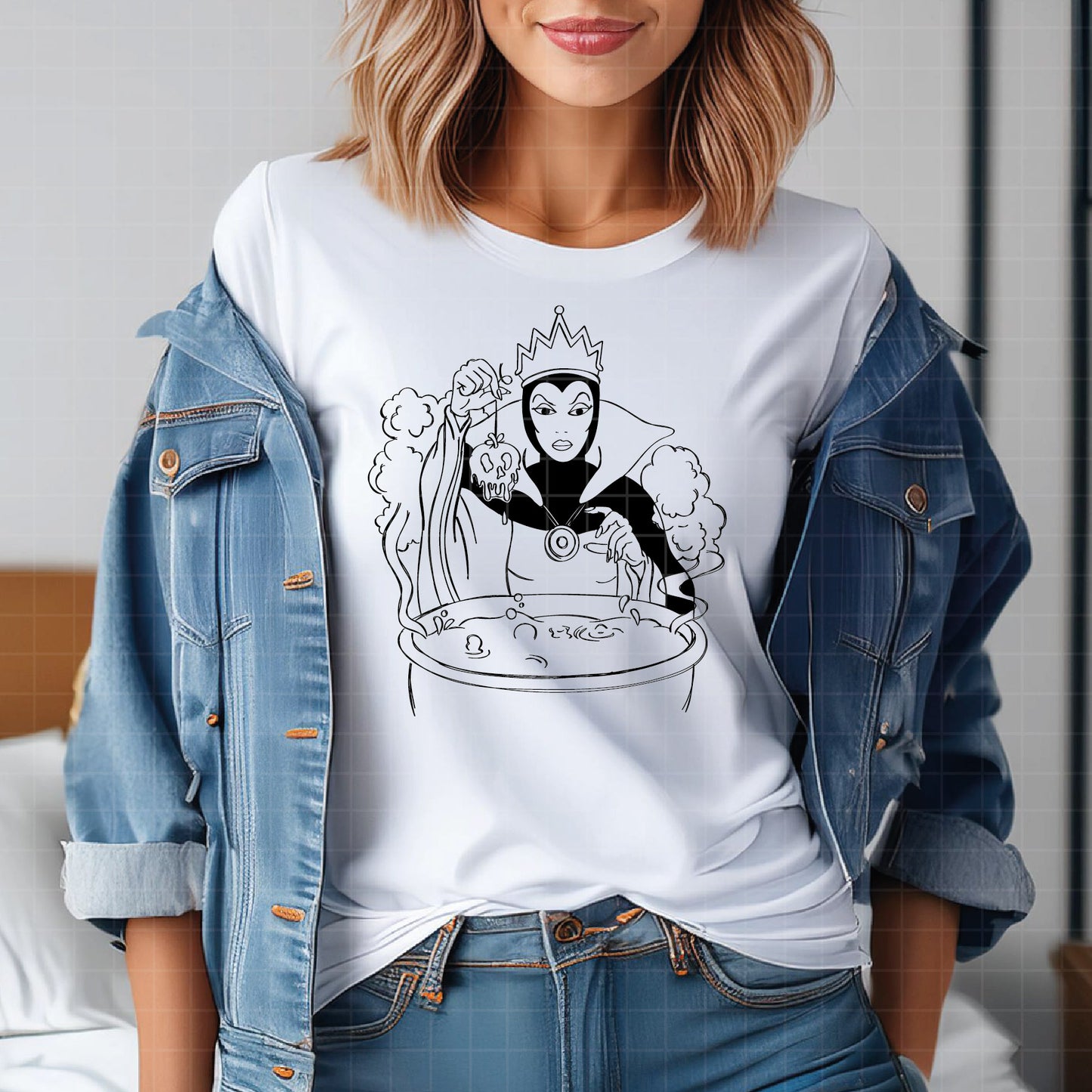 COD3248 -Snow White png, Princess png, Snow White and the Seven Dwarfs png, outline