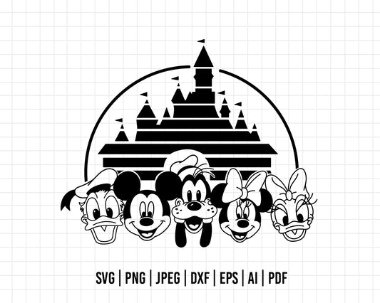 COD325- Disney svg, mickey svg, minnie svg, pluto svg, goffy svg, donald svg, Silhouette, Cricut